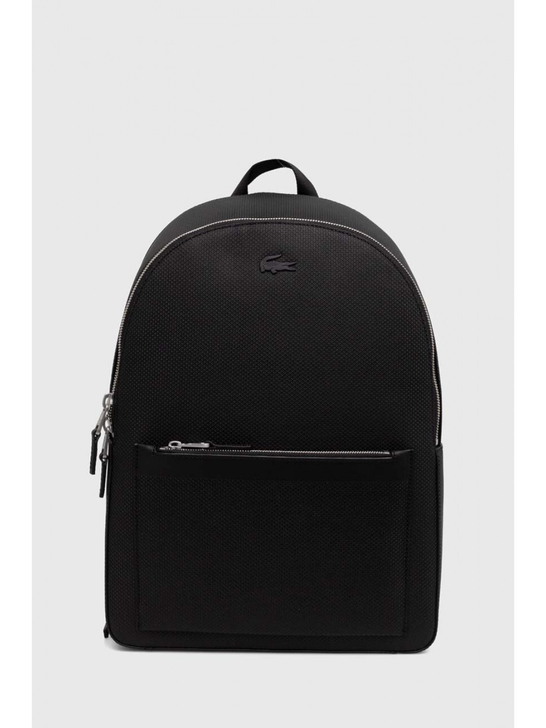 Kožený batoh Lacoste černá barva velký hladký